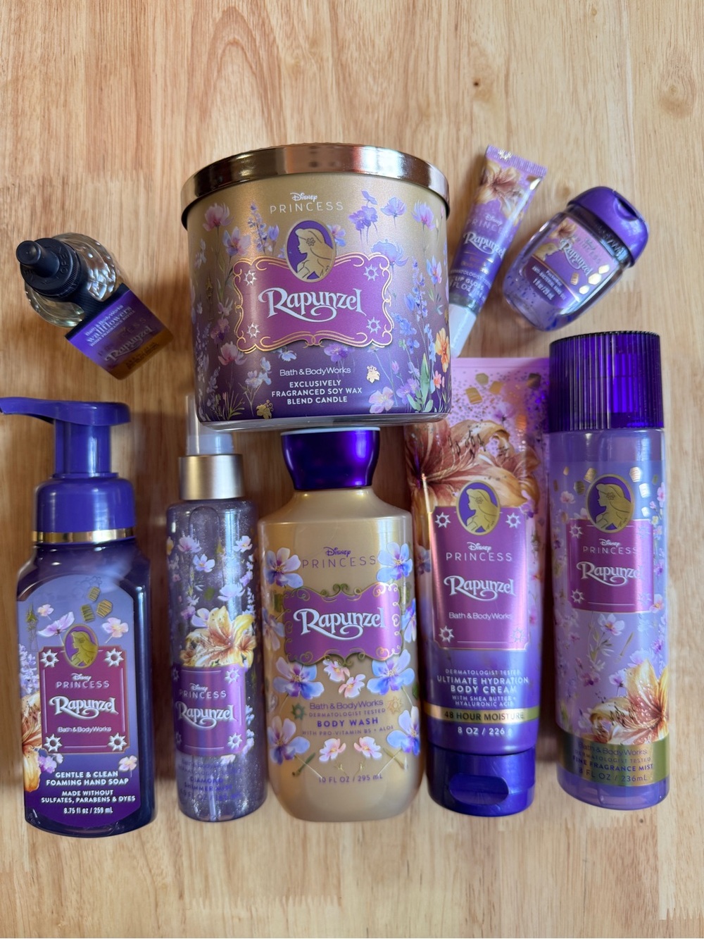 Bath & Body Works Disney Princess Rapunzel 9Piece Purple & Gold Set - Picture 3 of 3